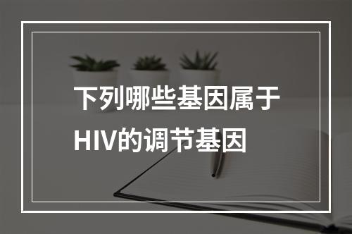 下列哪些基因属于HIV的调节基因