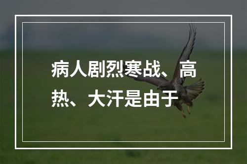 病人剧烈寒战、高热、大汗是由于