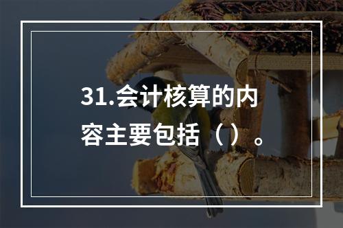 31.会计核算的内容主要包括（ ）。