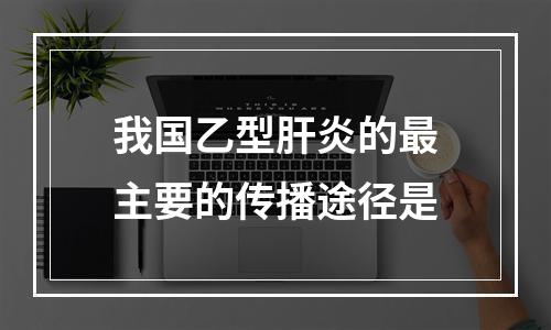 我国乙型肝炎的最主要的传播途径是