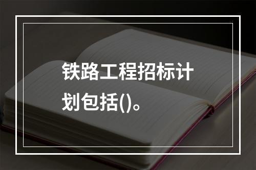 铁路工程招标计划包括()。