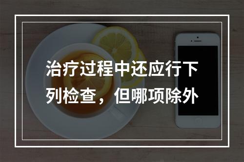 治疗过程中还应行下列检查，但哪项除外