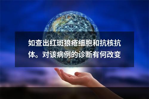 如查出红斑狼疮细胞和抗核抗体。对该病例的诊断有何改变