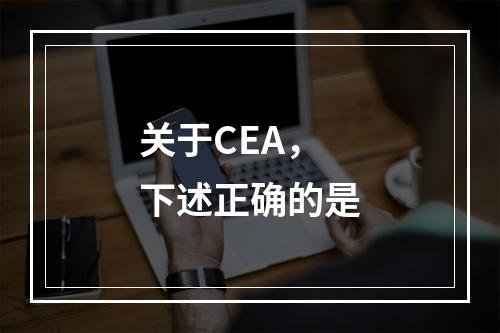 关于CEA，下述正确的是