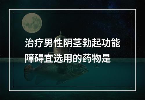 治疗男性阴茎勃起功能障碍宜选用的药物是