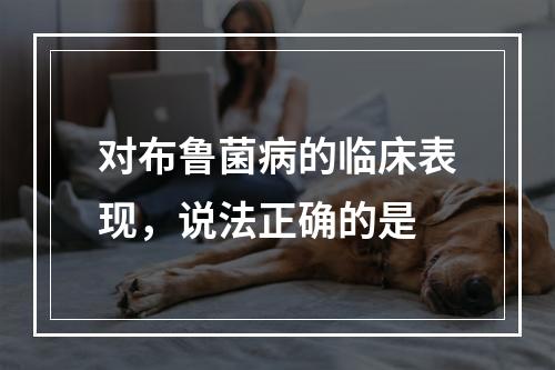 对布鲁菌病的临床表现，说法正确的是