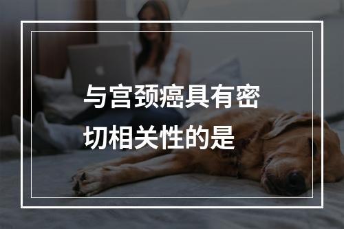 与宫颈癌具有密切相关性的是