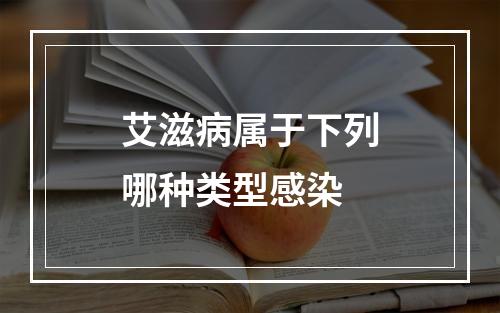 艾滋病属于下列哪种类型感染