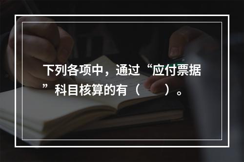 下列各项中，通过“应付票据”科目核算的有（　　）。