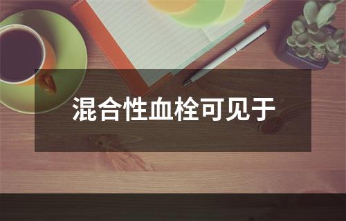 混合性血栓可见于