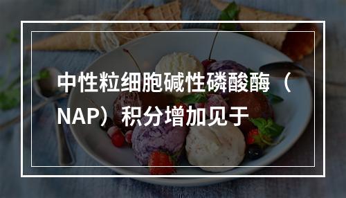 中性粒细胞碱性磷酸酶（NAP）积分增加见于