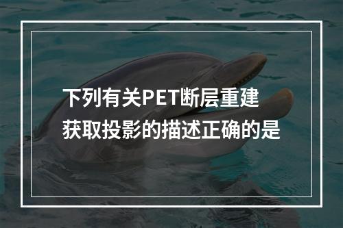 下列有关PET断层重建获取投影的描述正确的是