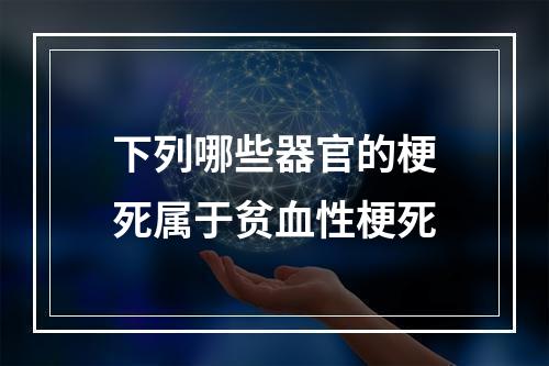 下列哪些器官的梗死属于贫血性梗死