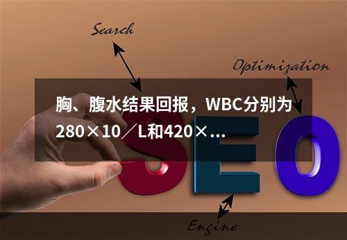 胸、腹水结果回报，WBC分别为280×10／L和420×10