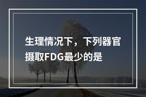 生理情况下，下列器官摄取FDG最少的是