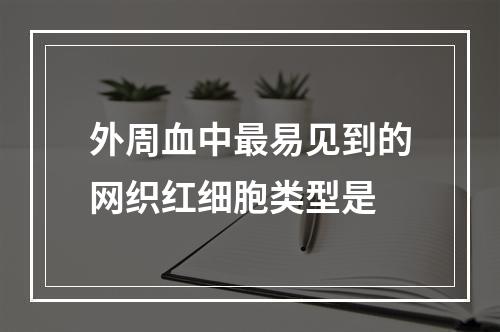 外周血中最易见到的网织红细胞类型是