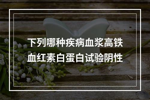 下列哪种疾病血浆高铁血红素白蛋白试验阴性