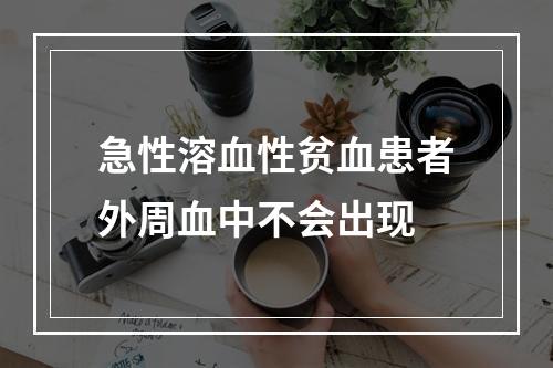 急性溶血性贫血患者外周血中不会出现