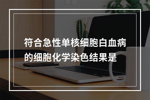 符合急性单核细胞白血病的细胞化学染色结果是