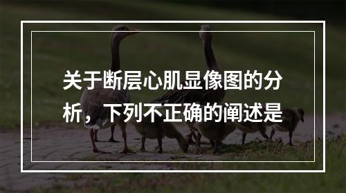 关于断层心肌显像图的分析，下列不正确的阐述是