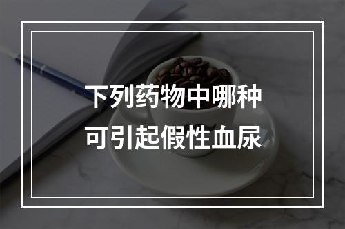 下列药物中哪种可引起假性血尿