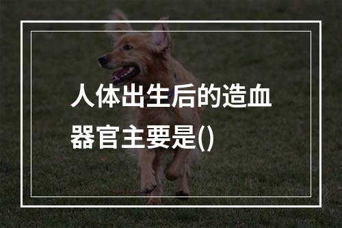 人体出生后的造血器官主要是()