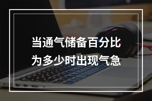 当通气储备百分比为多少时出现气急