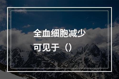 全血细胞减少可见于（）