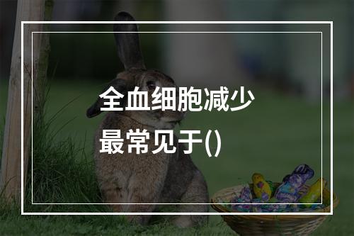 全血细胞减少最常见于()