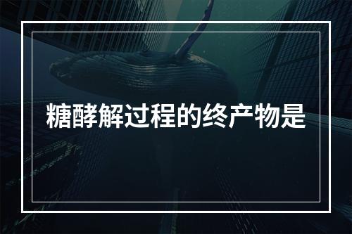 糖酵解过程的终产物是