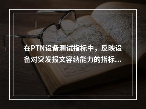 在PTN设备测试指标中，反映设备对突发报文容纳能力的指标是(