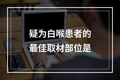 疑为白喉患者的最佳取材部位是