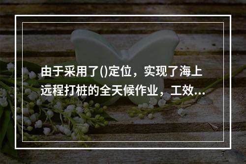 由于采用了()定位，实现了海上远程打桩的全天候作业，工效显著