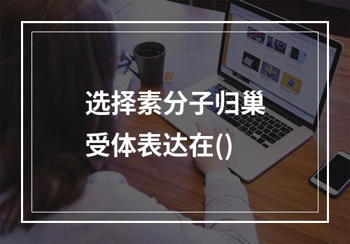 选择素分子归巢受体表达在()