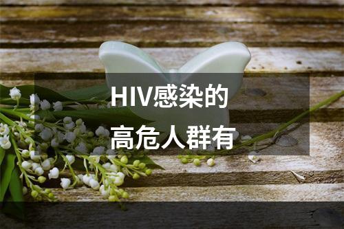 HIV感染的高危人群有