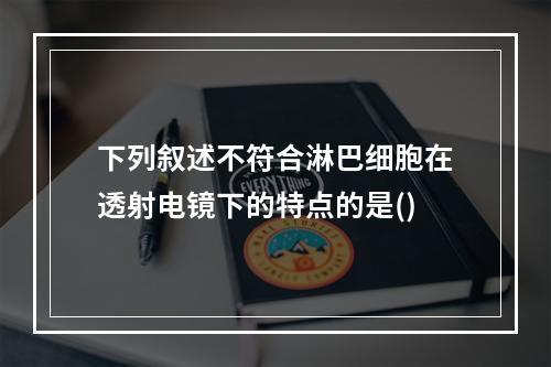 下列叙述不符合淋巴细胞在透射电镜下的特点的是()