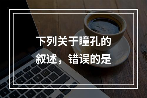 下列关于瞳孔的叙述，错误的是