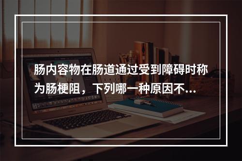 肠内容物在肠道通过受到障碍时称为肠梗阻，下列哪一种原因不属于