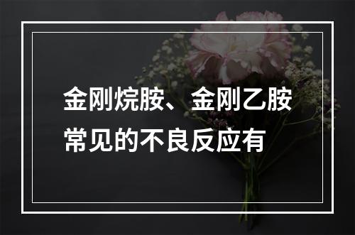 金刚烷胺、金刚乙胺常见的不良反应有