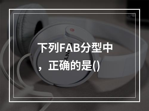 下列FAB分型中，正确的是()