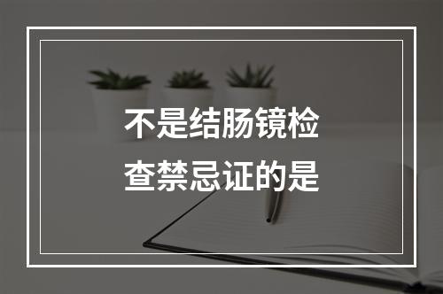 不是结肠镜检查禁忌证的是