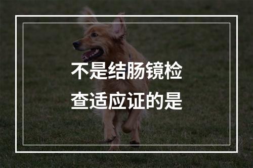 不是结肠镜检查适应证的是