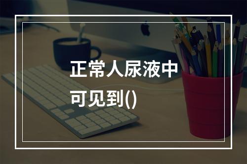 正常人尿液中可见到()