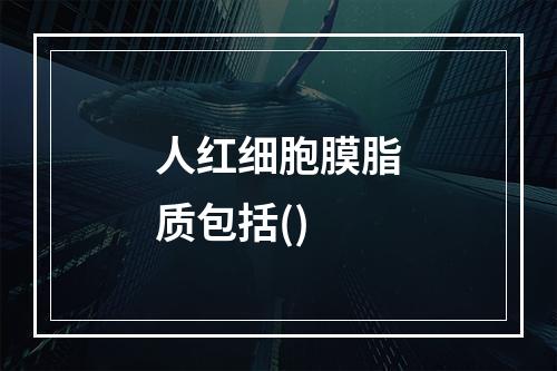 人红细胞膜脂质包括()