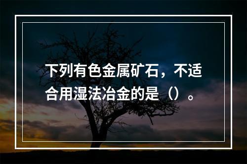 下列有色金属矿石，不适合用湿法冶金的是（）。