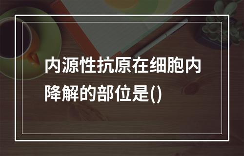 内源性抗原在细胞内降解的部位是()