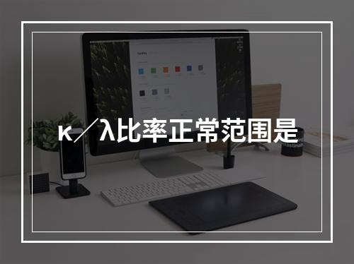 κ／λ比率正常范围是