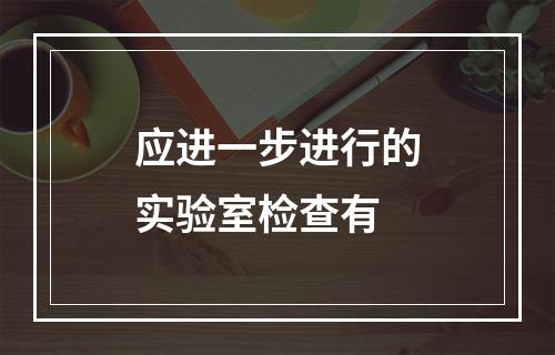 应进一步进行的实验室检查有