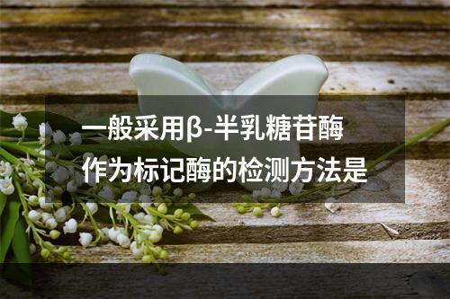 一般采用β-半乳糖苷酶作为标记酶的检测方法是