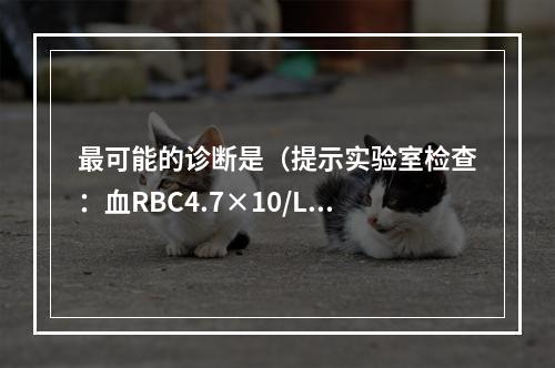 最可能的诊断是（提示实验室检查：血RBC4.7×10/L，W